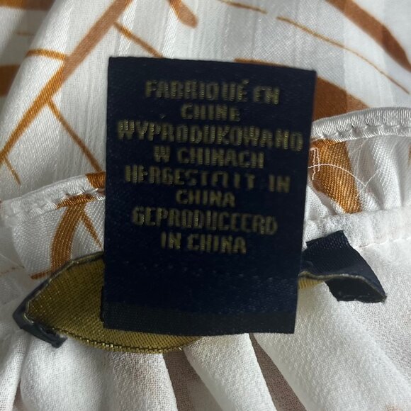 Rachel Rachel Roy Sleeveless Blouse Womens Medium White Gold Ruffle Sleeves - Picture 7 of 9